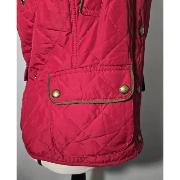 Lauren Ralph Lauren Women's Vest Quilted Square Red Pockets Zipper Front Small - Picture 6 of 8